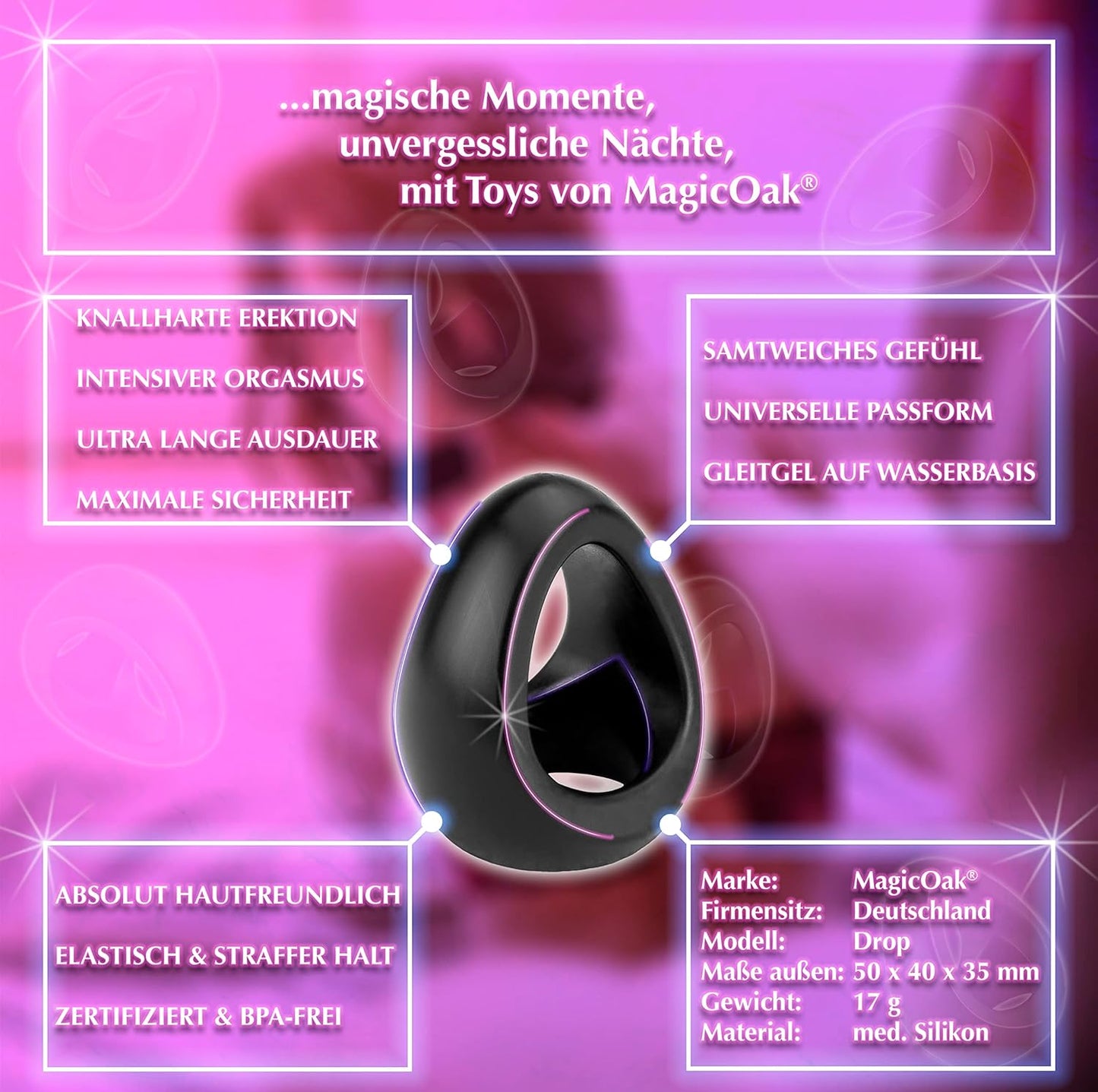 Dual Penis-Ring 2in1 Cock Hoden Ring Erektionshilfe für Männer