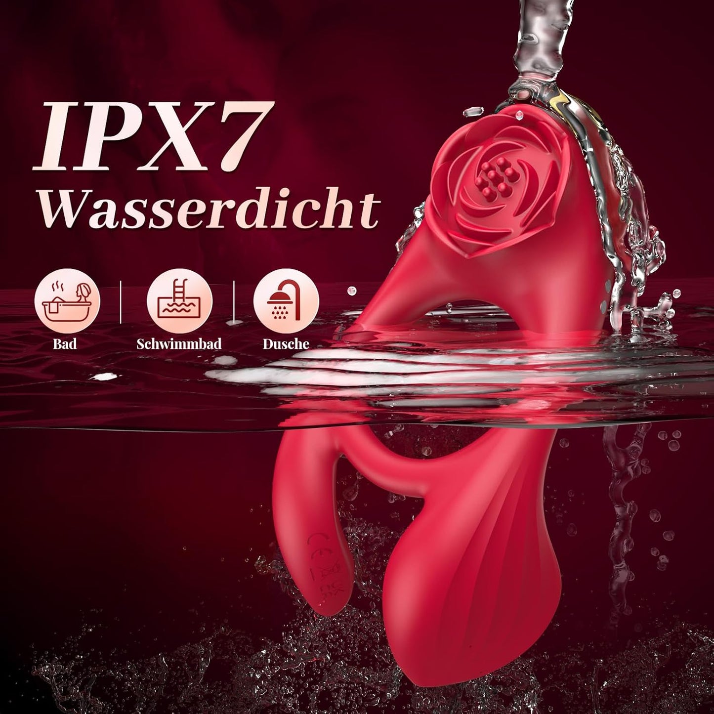 3 IN 1  Penisringe Vibrator Klitoris Stimulator mit 3 Leistungsstarker Motor & 7 Vibrationen