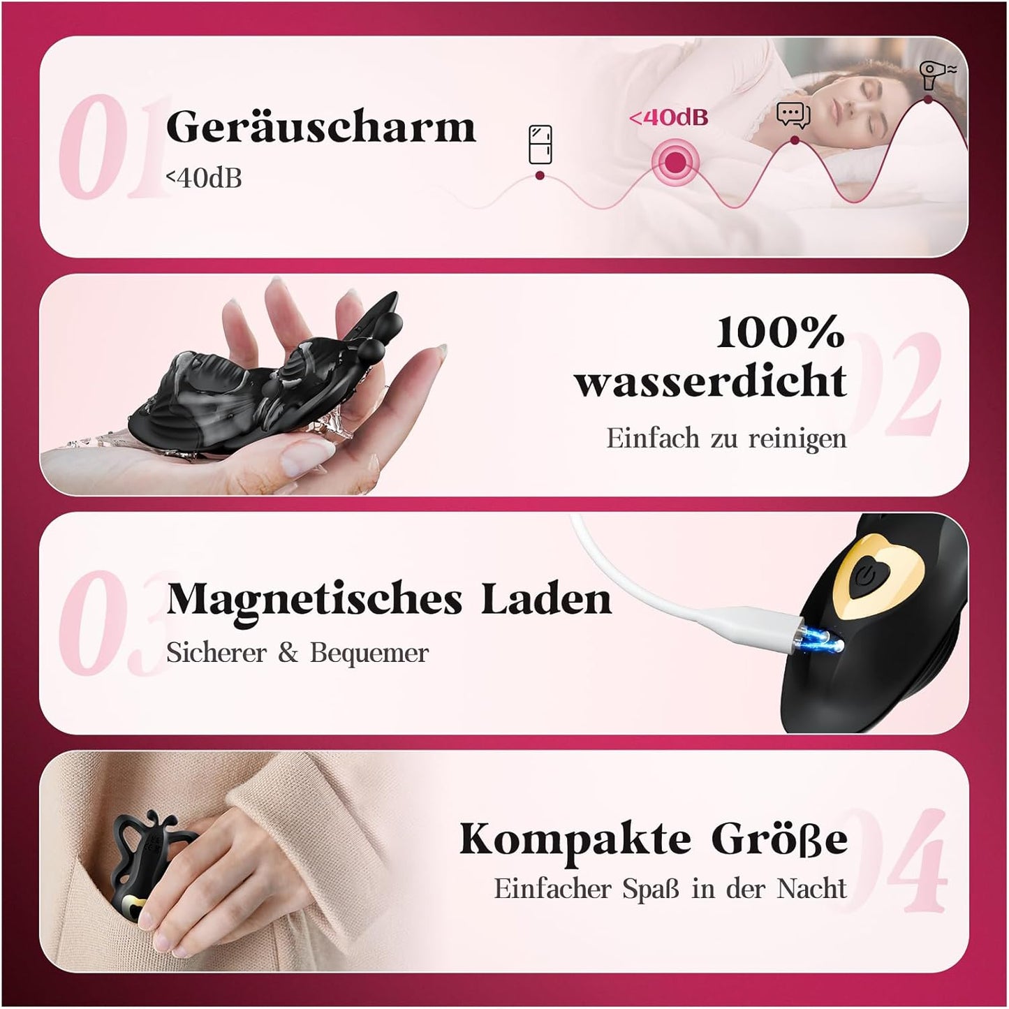 Klitoris Vulva Vibrator Butterfly Klitorisstimulator mit 9 Vibrationen & APP Fernbedienung