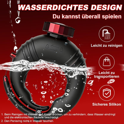 Anpassbarer Offener Penis Trainer Vibrator Cock Ring mit 10 Vibrationsmodi