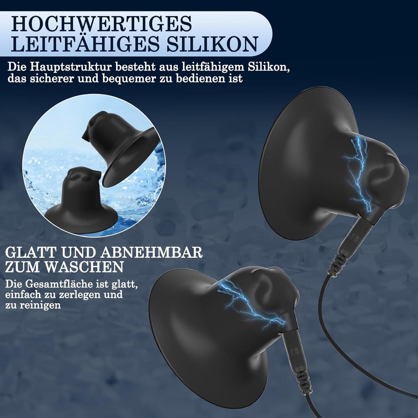 Elektroschock Nippelsauger Klitoris Sauger BDSM mit 19 Modi