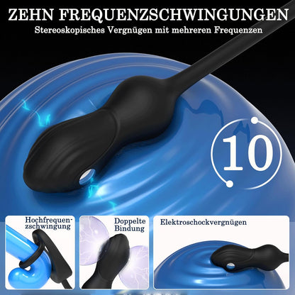 3 IN 1 Elektroshock Analvibrator Prostata Stimulation mit 10 Vibrations & 3 Elektroschockmodi