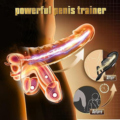 4 IN 1 Penis Trainer Testicle Eichelvibrator Cock Ring mit 10 Modi