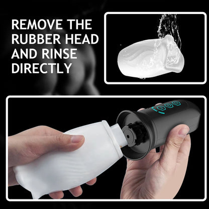 Elektrischer Masturbator Penis Stroker Blowjob mit 3 Vibrationsmodi & 4 Rotationsmodi