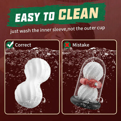 3D Vagina Penistrainer Trainingsgerät Pocket Pussy Masturbator mit 9 Vibrationsmodi