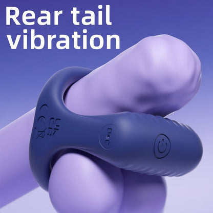Y-förmiges Doppelring Penisringe Vibrator Trainer mit 10 Vibrationsmodi
