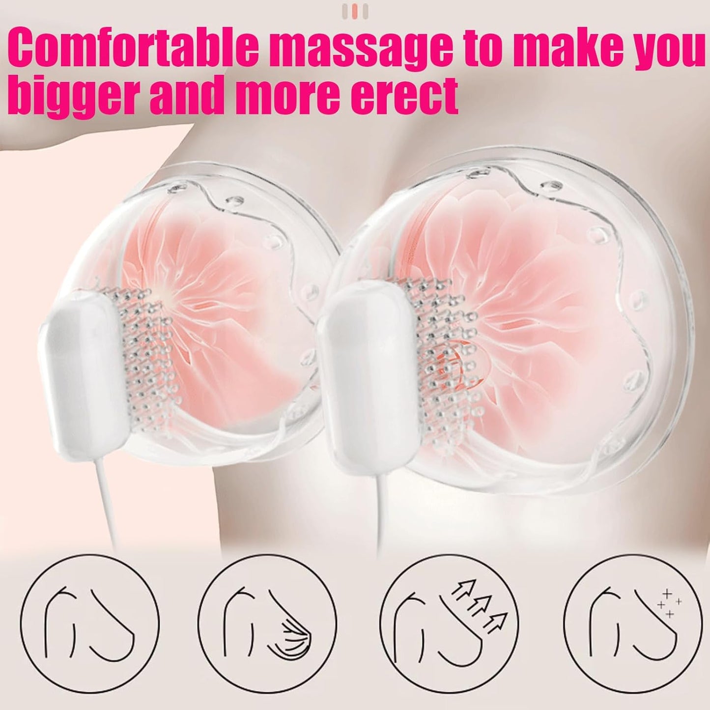 2 IN 1 Klitoris Vibrator Brustwarzenmassage G-Punkt Stimulator mit 12 Vibrationsmodi