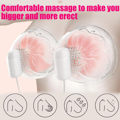 2 IN 1 Klitoris Vibrator Brustwarzenmassage G-Punkt Stimulator mit 12 Vibrationsmodi