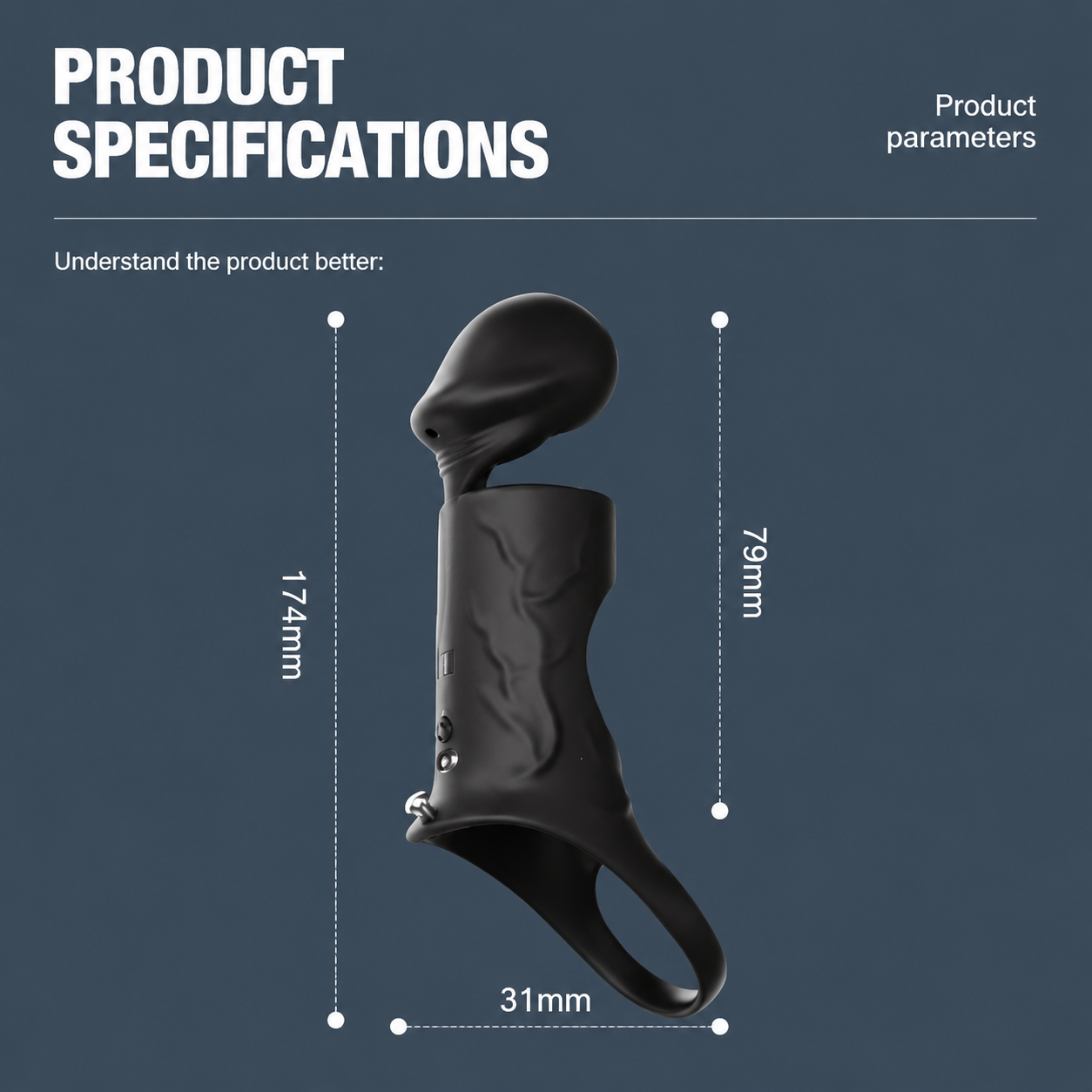 2 IN 1 Penisring Eicheltrainer Vibrator Penishülle Masturbator mit 10 Vibration