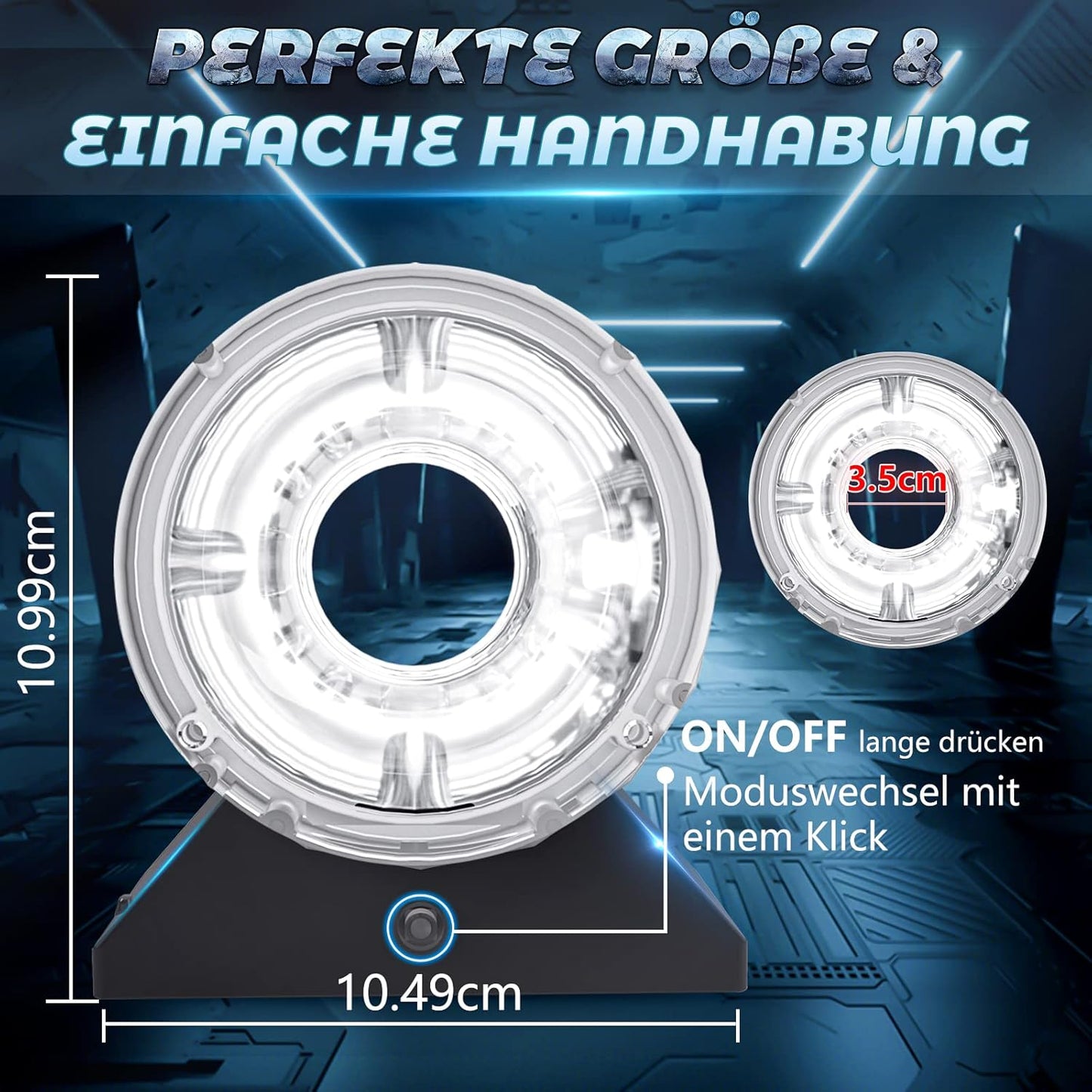 Elektrischer Penistrainer Stroker mit 7 Teleskopfunktion und Vibrationsfunktion