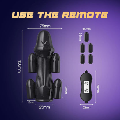 Neuer Unterdruck Penistrainer Vibrator Extender Masturbator mit 5 Vibratoren