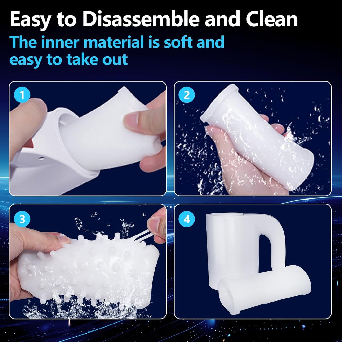 Elektrischer Masturbator Penistrainer mit 5 Rotation & Teleskopsmodi & 10 Vibrationsmodi