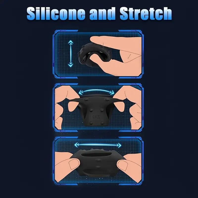 Penistrainer Cockring Vibrator Stimulator Penishülle mit 10 Vibrationsmodi