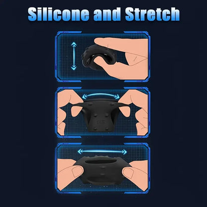 Penistrainer Cockring Vibrator Stimulator Penishülle mit 10 Vibrationsmodi