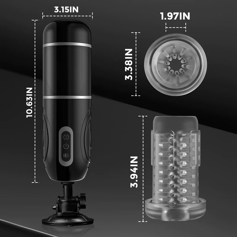 Pioneer 3-in-1 Masturbation Cup Telescopic Suction Vibration