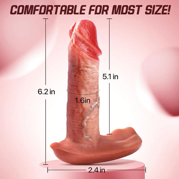 3 IN 1 mit Tragbarer Realistische Dildo Vibrator Stoß und Vibrationsschwingmodi