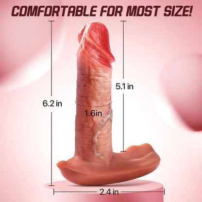 3 IN 1 mit Tragbarer Realistische Dildo Vibrator Stoß und Vibrationsschwingmodi