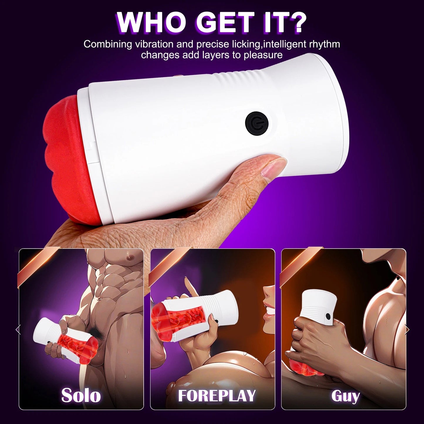 App-gesteuerte Realistische Masturbator Blowjob Maschine mit 9 Vibrationsmodi