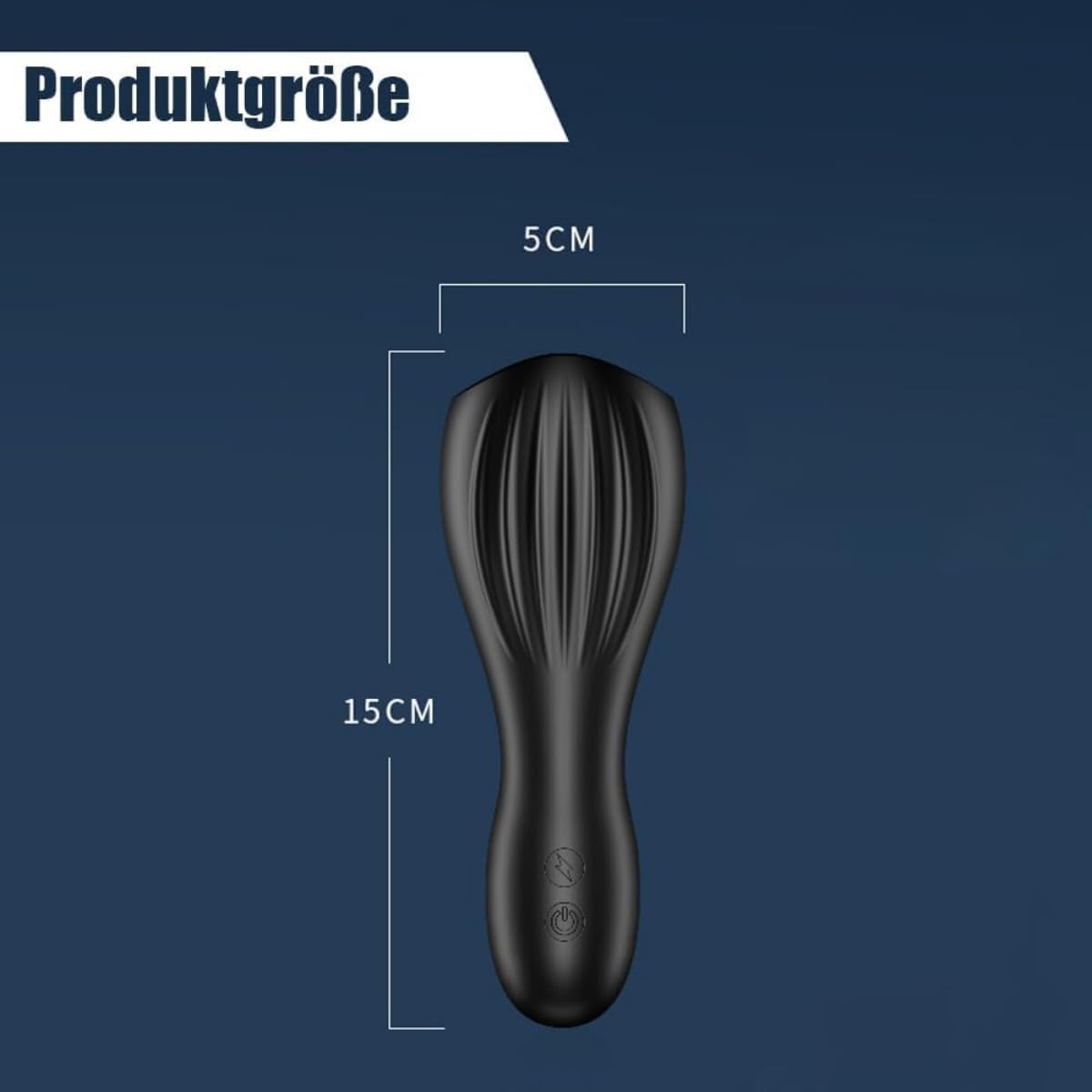 E-stim Penistrainer Eichel Vibrator Stimulator mit 10 Vibrationsmodi & 10 Elektroschocks