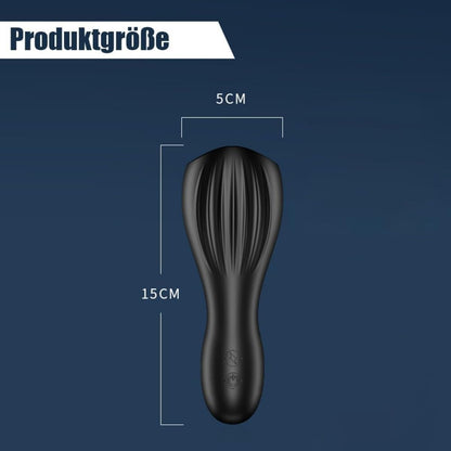 E-stim Penistrainer Eichel Vibrator Stimulator mit 10 Vibrationsmodi & 10 Elektroschocks