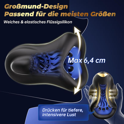 360° Umhüllt Penis Trainer Vibratorensets Masturbator Taschenmuschi mit 9 Modi
