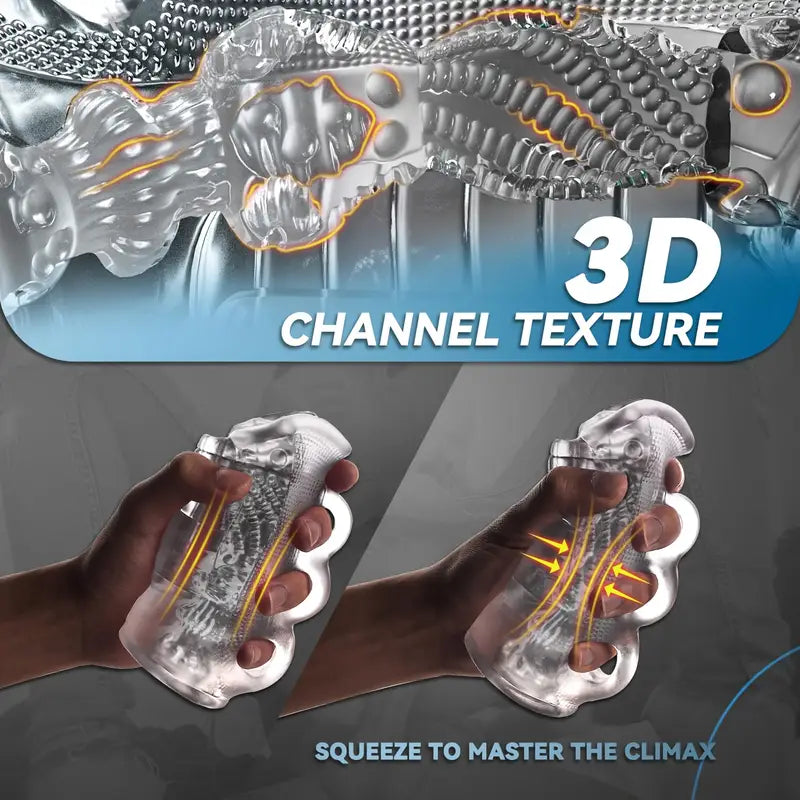 5D Kanal Penistrainer Massager Squeeze Masturbator Stroker Blowjob
