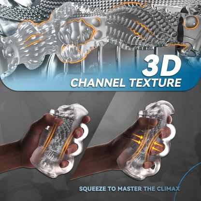 5D Kanal Penistrainer Massager Squeeze Masturbator Stroker Blowjob