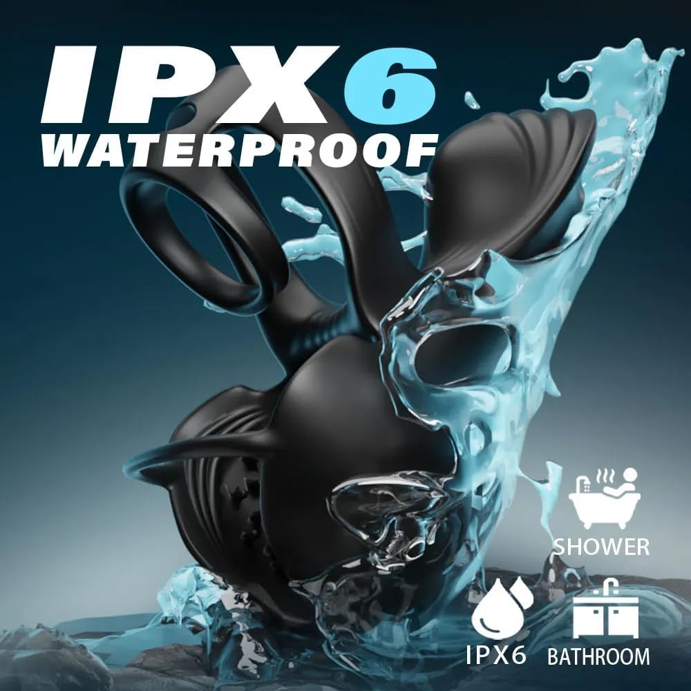 360° Hoden Vollabdeckungsstimulator Penistrainer Cock Ring mit 9 Vibrations & Heizmodi