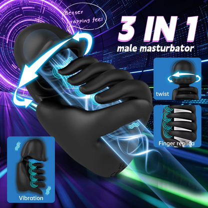 Eichel-Trainer Penis Vibrator Stimulator Masturbator mit 10 Vibrationsmodi & Twist & Rub