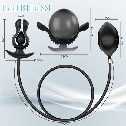 Aufblasbar Analvibrator Blumen Buttplug Prostata Stimulator
