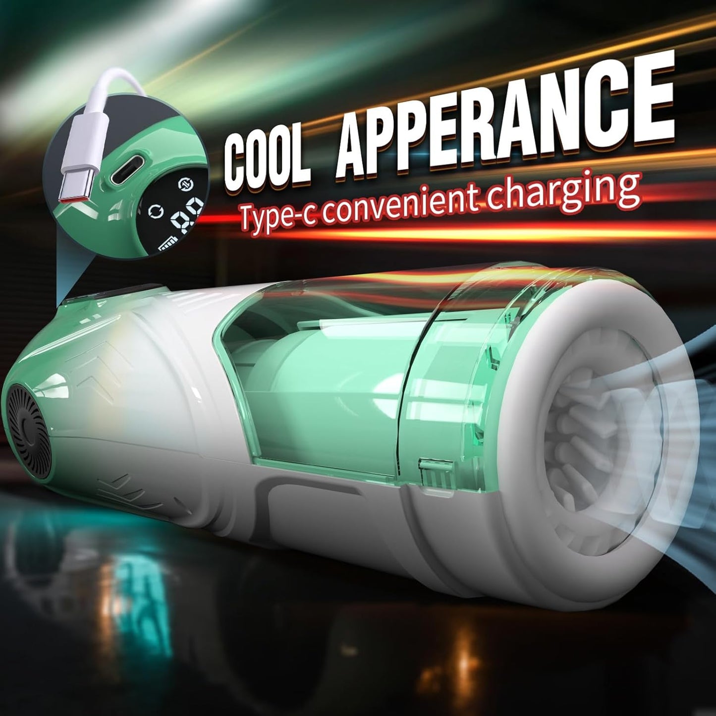 LCD-Display Automatischer Masturbator Stroker Blowjob mit 7 Stoß und 7 Rotationsmodi