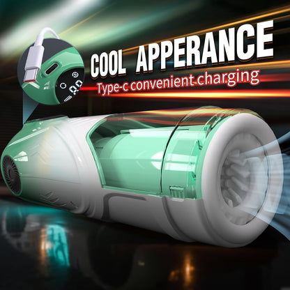 LCD-Display Automatischer Masturbator Stroker Blowjob mit 7 Stoß und 7 Rotationsmodi