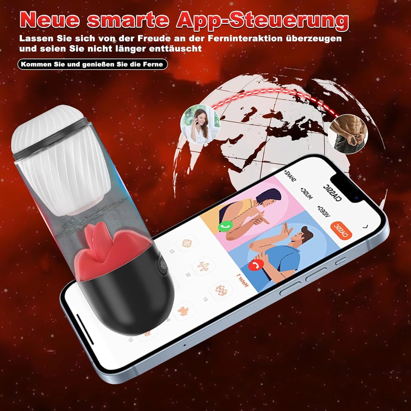 360° Zungenlecken Automatischer Masturbatoren Penistrainer mit 9 Vibrationsmodi