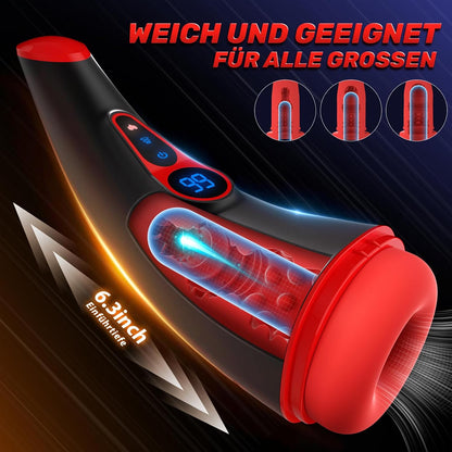 LCD Display Elektrischer Masturbator Penis Stroker mit 9 Saugmodus und Vibrationsmodi