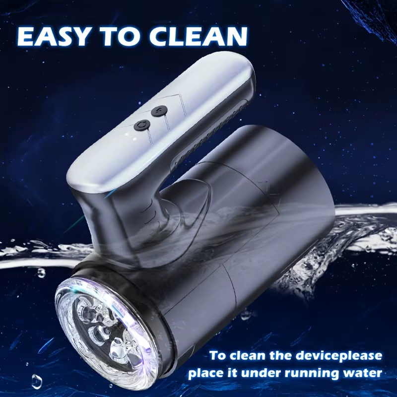 Elektrischer Masturbatoren Penis Trainer Blowjob mit 5 Teleskopmodi & 5 Rotationsmodi