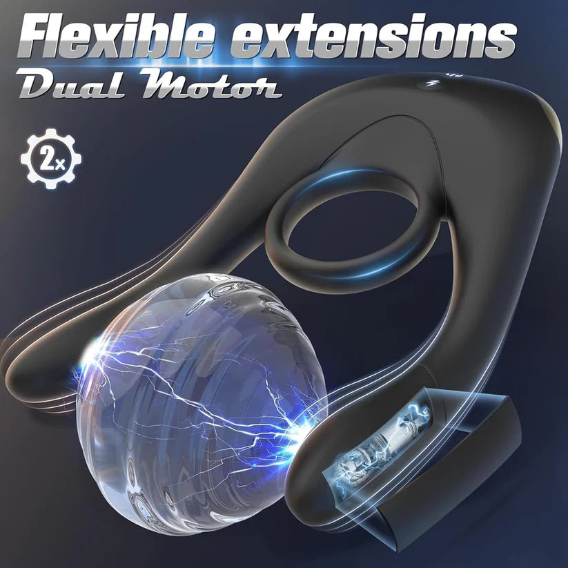 E-Stim Penistrainer Vibrator Cockring Masturbator mit 10 Vibrationsmodi & Elektroschocks