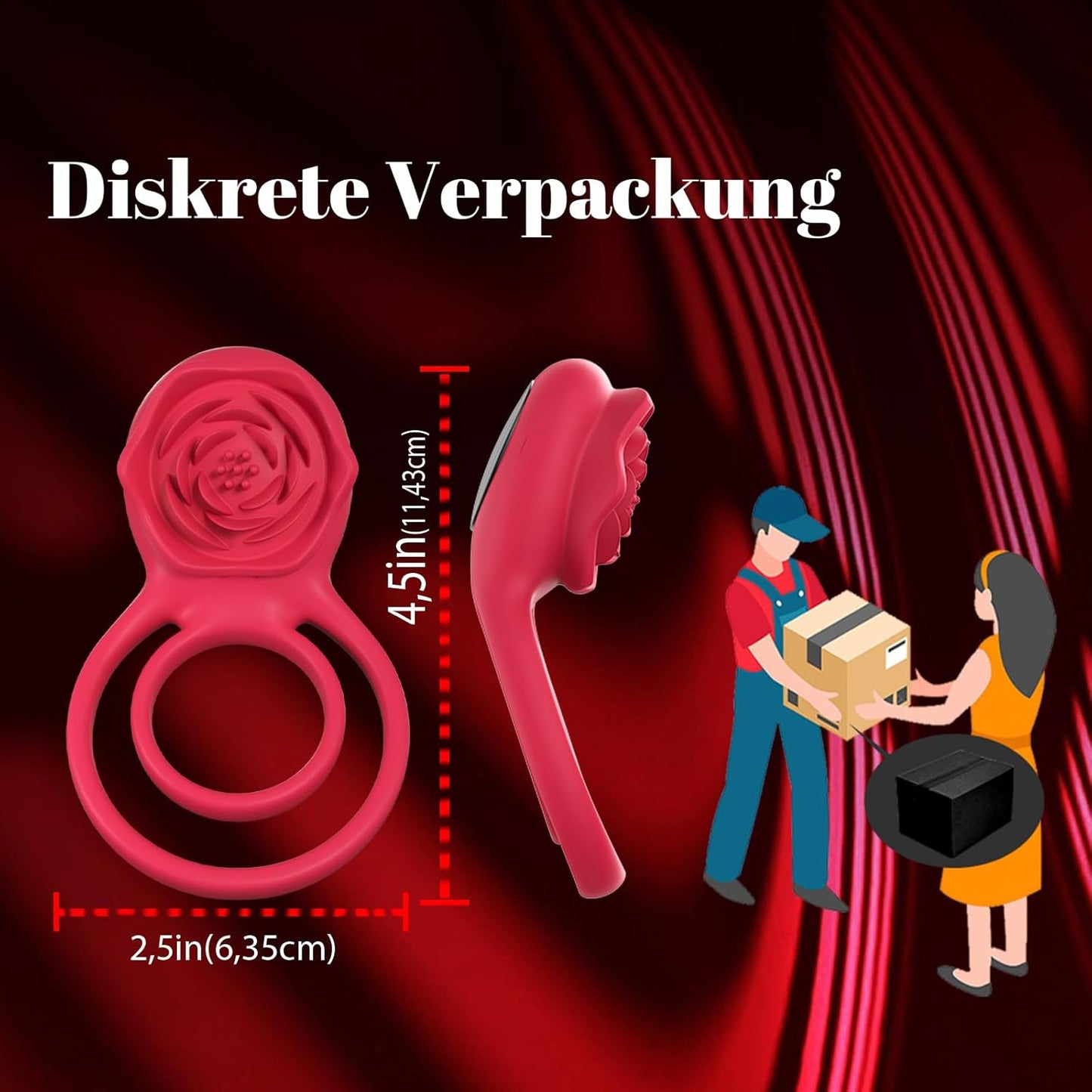 Penisring Vibrator Klitoris Stimulator mit 9 Intensive Vibrationen