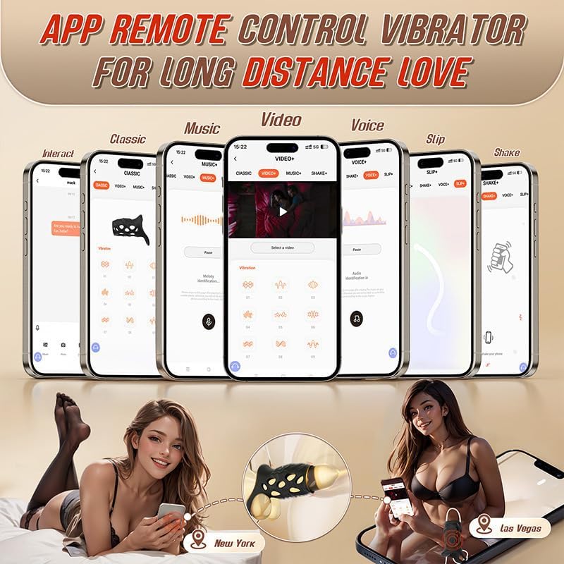 APP Fernbedienung Penisring Penis Trainer Vibratoren mit 10 Intensive Vibrationsmodi