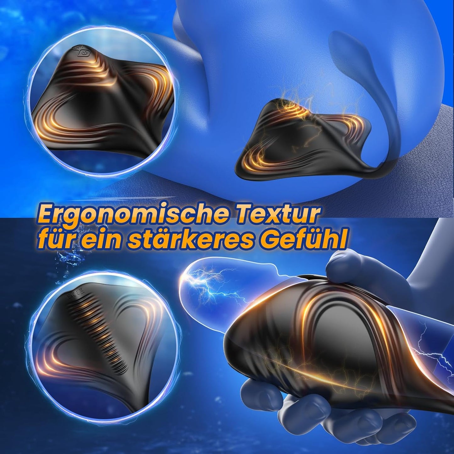 Prostata Massagegerät Analplug Penistrainer Stimulator mit 9+9 Vibrationsmodi