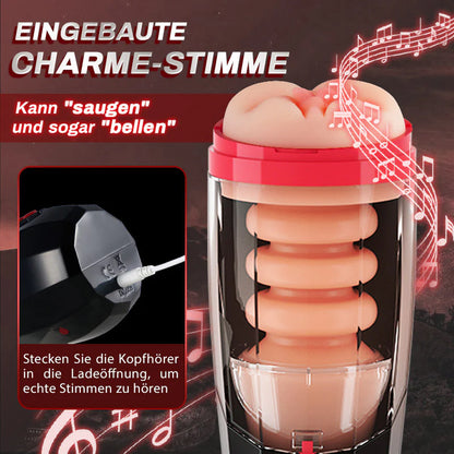 CLIMBER Saugen Vibrieren Stoßen Vokalisierung 4 IN 1 Cup Masturbator