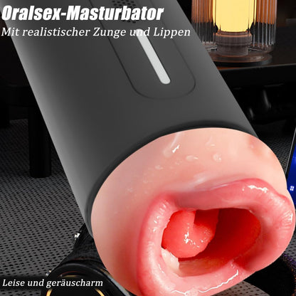 Elektrischer Masturbator Blowjob Taschenmuschi mit 10 Vibrationsmodi & Soundfunktionen