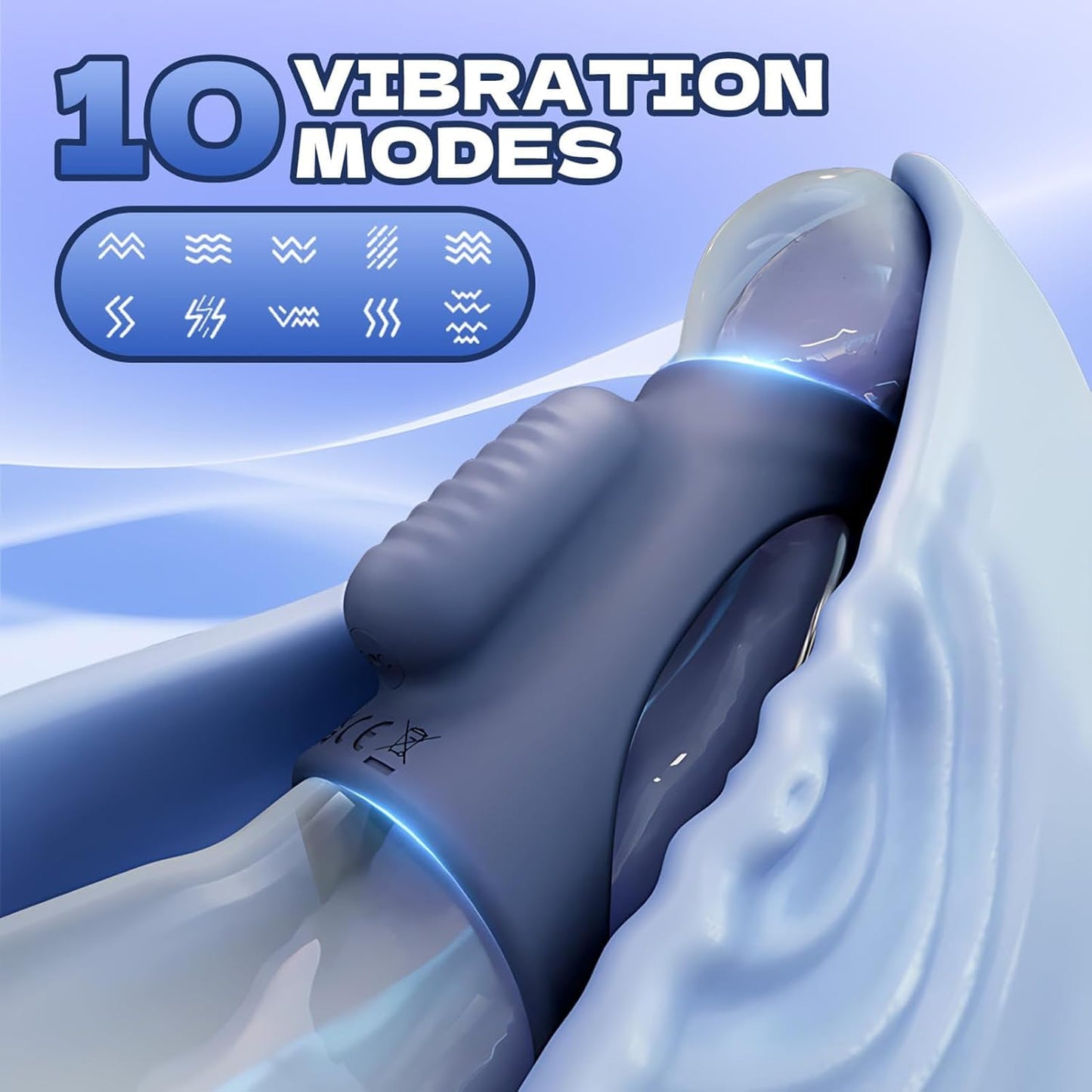 3 IN 1 Penistrainer Vibrator Cockring Stimulator Masturbator mit 10 Vibrationsmodi
