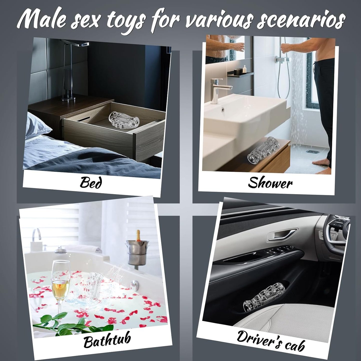 Transparente Pocket Pussy Stroker Masturbationshülle mit Realistischer Textur