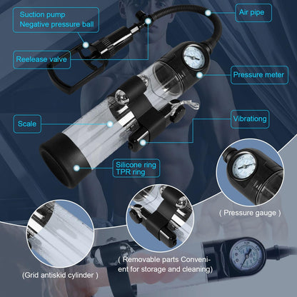 Elektrisches Penisvergrößerungs Trainingsgerät mit Luftvakuum und multifunktionalen Modi