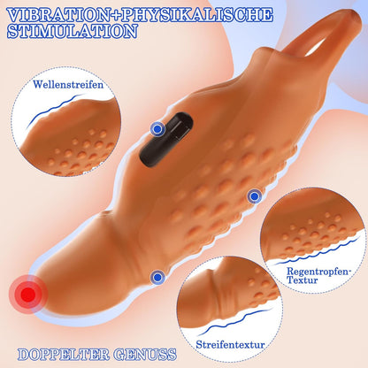 Realistische penis-extender-vibrator met penishuls voor penisverlenging en penisvergroting