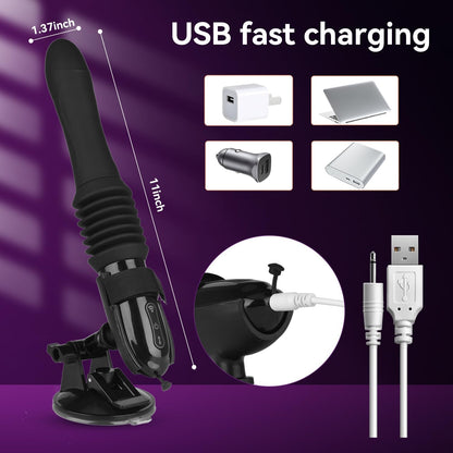 Automatische Stoß-Sexmaschine Realistischer Dildo mit 10 Vibrations und Stoßmodi