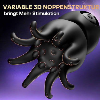LED Display Eichel Stimulator Penistrainer Vibrator Tentakel-Masturbator mit 9 Vibration
