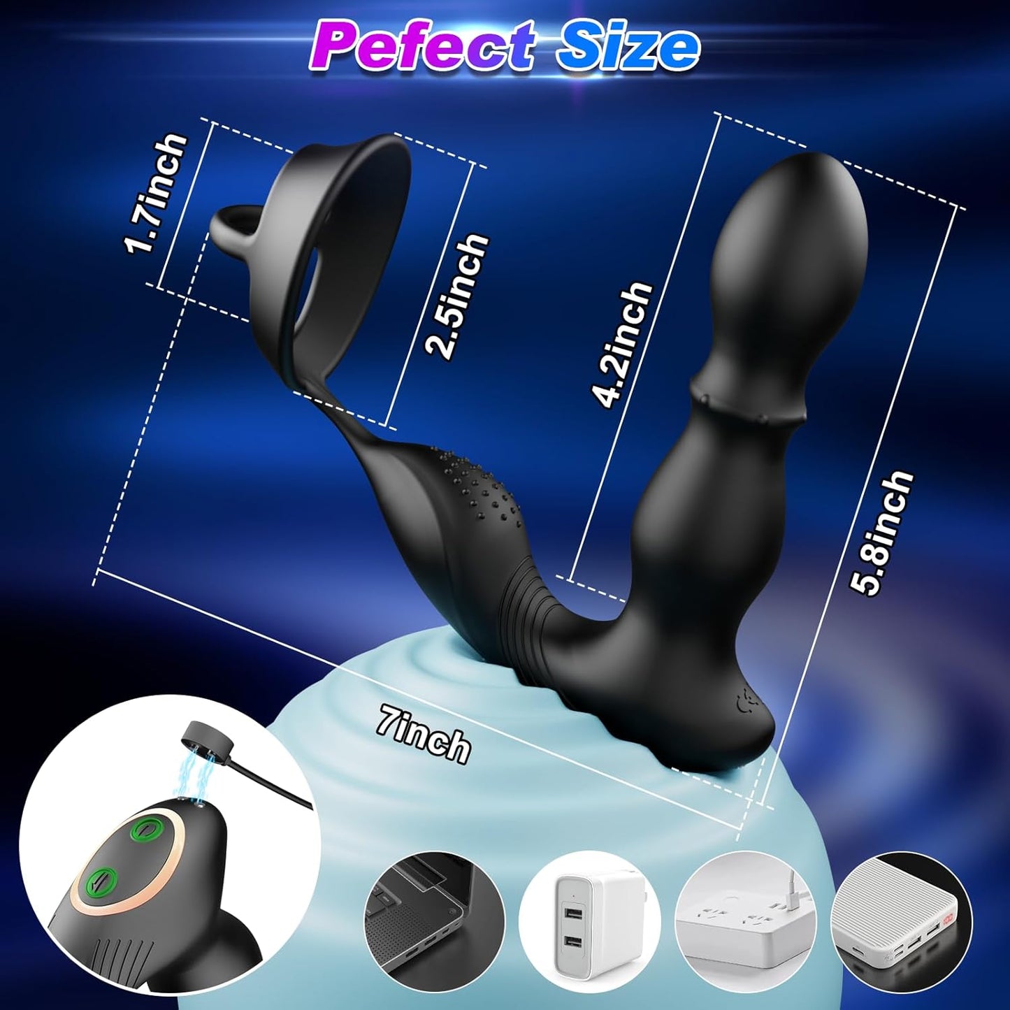 Prostata Massagegerät Rollender Analplug mit 10+10 Leistungsstarken Stimulationsmodi