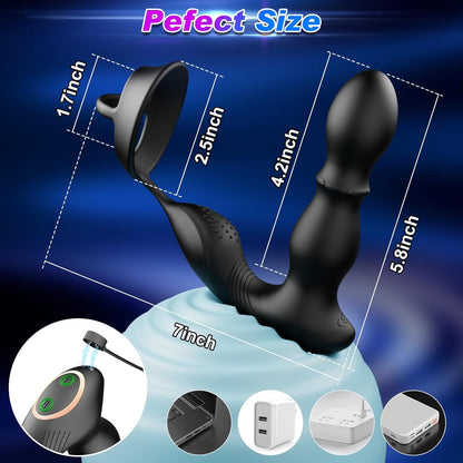 Prostata Massagegerät Rollender Analplug mit 10+10 Leistungsstarken Stimulationsmodi