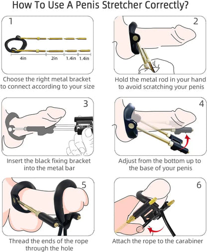 Einstellbare Penis Training Vergrößerer Gerät Masturbator Bahre Expander Set